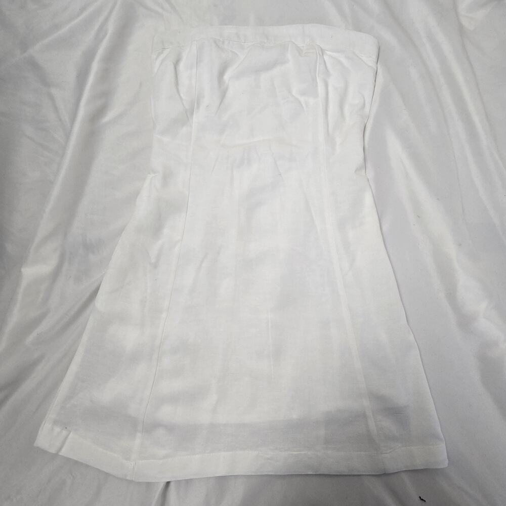 Jessica Simpson Women's Strapless Dress Size Small White Pockets Lined